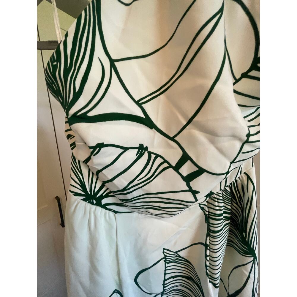 NWT: Reiss Lexi Floral Sketch Halter Neck Maxi Dress in White / Green - Picture 8 of 13